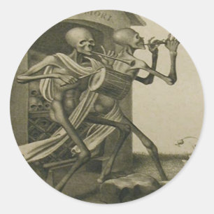 Pegatina Redonda Memento Mori