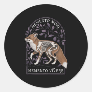 Pegatina Redonda Memento Mori Memento Vivere _ Filosofía & amp; Lat