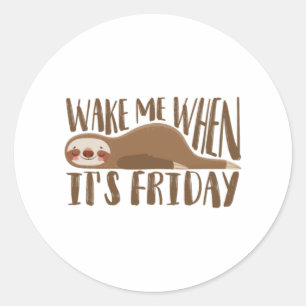 Pegatina Redonda Memes de eslora de la liebre aguda