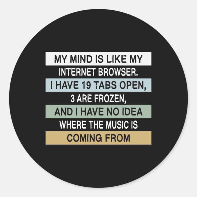 Pegatina Redonda Memes Memes Humor Work Chiste Guay Divertida Idea  (Anverso)