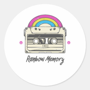 Pegatina Redonda Memoria arco iris