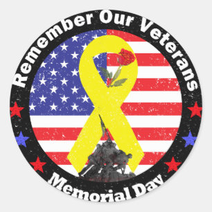 Pegatina Redonda Memorial Day