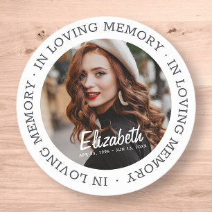 Pegatina Redonda Memorial en memoria de amor Personalizado moderno