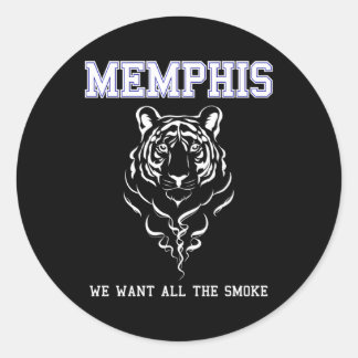 Pegatina Redonda Memphis Basketball Queremos todo el humo