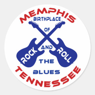Pegatina Redonda Memphis, Tennessee