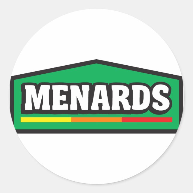 Pegatina Redonda Menards home Improvement (Anverso)