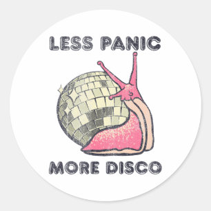 Pegatina Redonda Menos Pánico Más Disco Divertido Baile Dance Lover