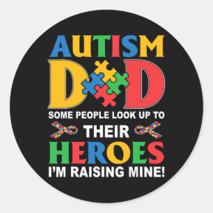 Pegatina Redonda Mens Autism Dad Algunas personas admiran a sus