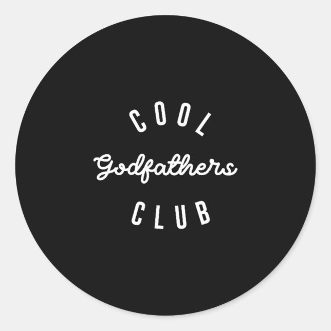 Pegatina Redonda Mens Cool Godfathers Club, Pregnancy Announcement  (Anverso)