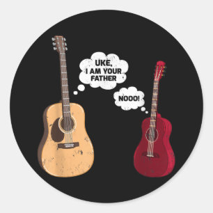 Pegatina Redonda Mens Funny Ukulele Guitar Música Uke Soy Tu