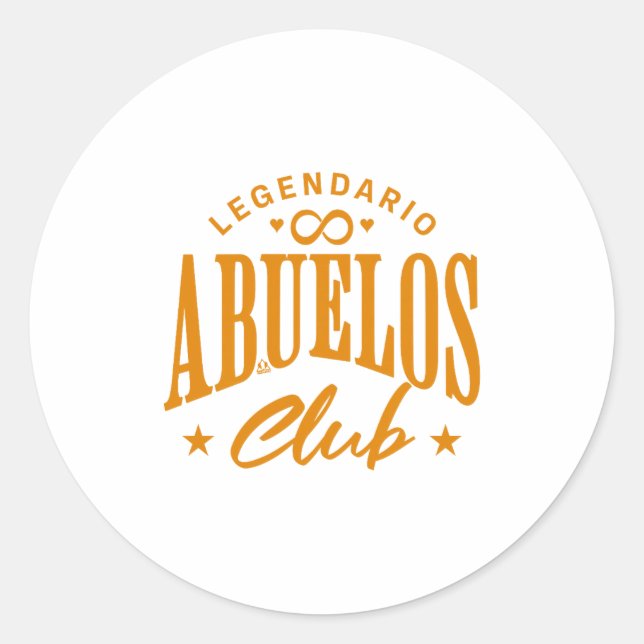 Pegatina Redonda Mens Grandfathers' Pride - Club Legendario De Los  (Anverso)