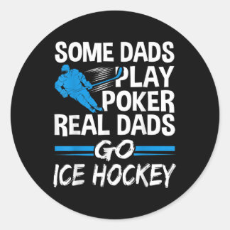 Pegatina Redonda Mens Hockey Gifts And Field Hockey Design Ice Dad 