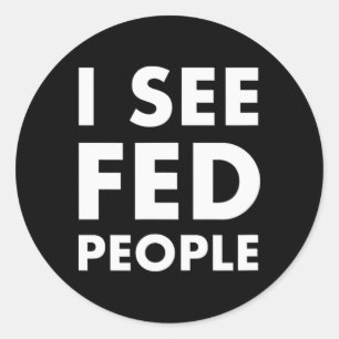 Pegatina Redonda Mens I See Fed People Guay Cita Para Chefs Gracios
