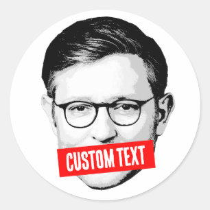 Pegatina Redonda Mensaje del personalizado Mike Johnson