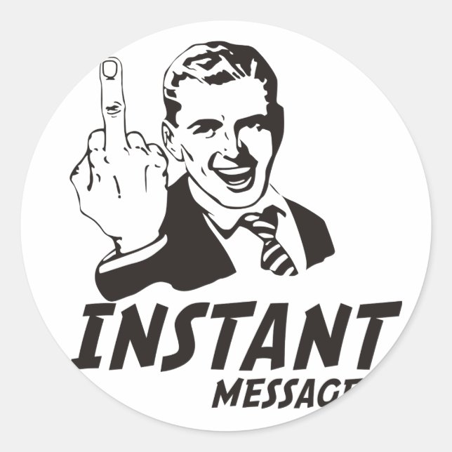 PEGATINA REDONDA MENSAJE INSTANTÁNEO (Anverso)
