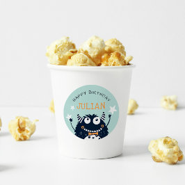 Pegatina Redonda Menta | Nacimiento de los niños con un pequeño mon