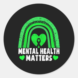 Pegatina Redonda Mental Health S Shirt Mental Health Awareness Mont
