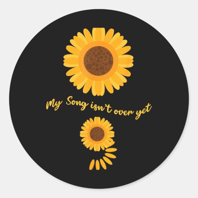 Pegatina Redonda Mental Health Semicolon Sunflower Suicide Preventi (Anverso)