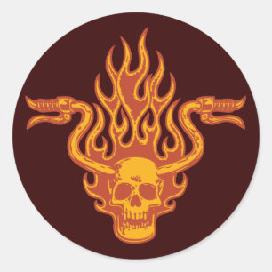 Pegatina Redonda Mentalidad de Ride -1a