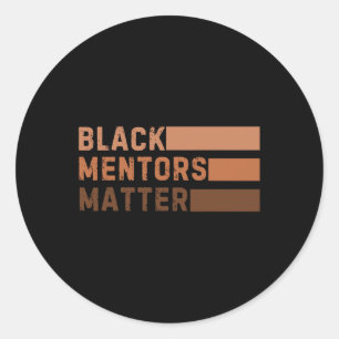 Pegatina Redonda Mentores Negros Problema Mes de la Historia Negra