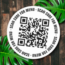 Menú Pegatinas de Restaurantes con código QR