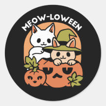 Meow-Loween - Diseño festivo de gatos de Halloween