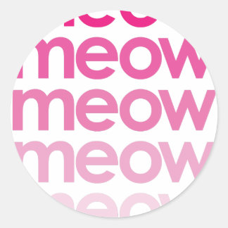 Pegatina Redonda meow meow meow