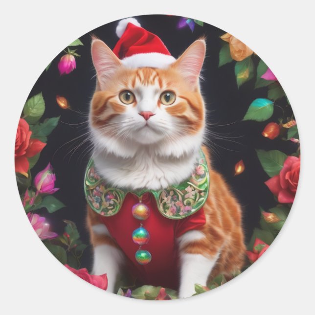 Pegatina Redonda Meowy (Anverso)