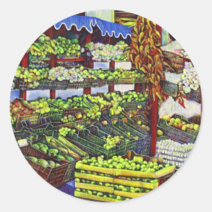 Pegatina Redonda Mercado de Eddie, Hungría