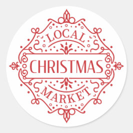 Pegatina Redonda Mercado de Navidades locales