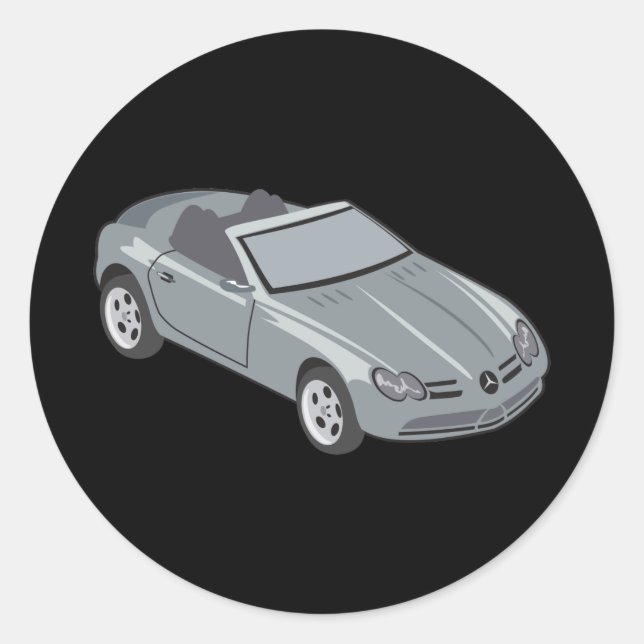 Pegatina Redonda Mercedes SLK (Anverso)