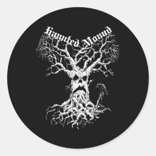 Pegatina Redonda Merch Semataria. Diseñar Un Árbol Fantasma. Haunte