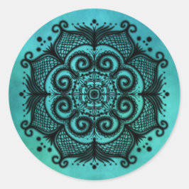 Pegatina Redonda Mermaid Mandala