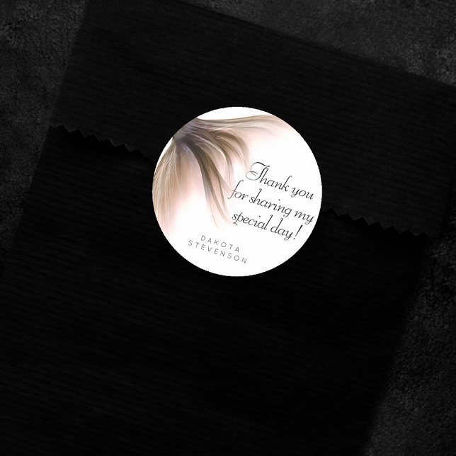 Pegatina Redonda Mermaid Posh Tail | Dusty Terracotta Gracias (Subido por el creador)