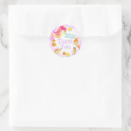 Pegatina Redonda Mermaids Pink