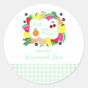 Pegatina Redonda Mermelada Casera para Despedida de Soltera Fresh O