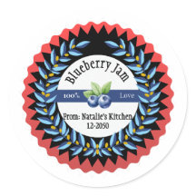 Mermelada de arándano hecha con amor Moda azul mod