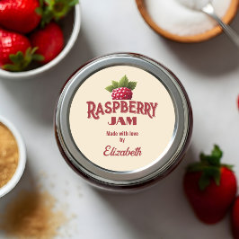 Pegatina Redonda Mermelada de frambuesa