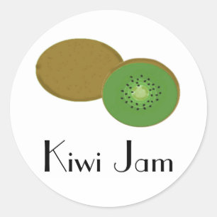 Pegatina Redonda Mermelada de kiwi