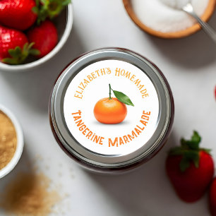 Pegatina Redonda Mermelada de mandarina