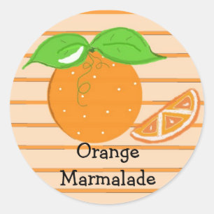 Pegatina Redonda Mermelada de Naranja