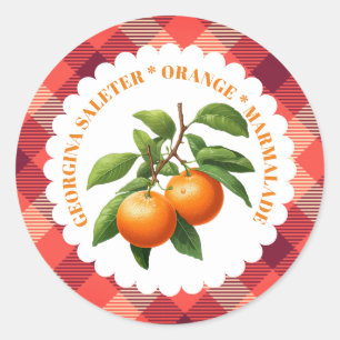 Pegatina Redonda Mermelada de Naranja Sunshine