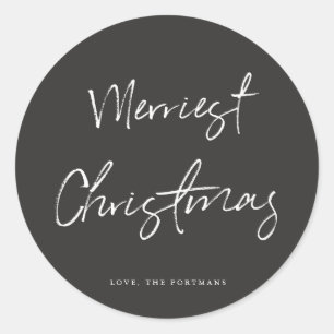 Pegatina Redonda Merriest Christmas Sticker