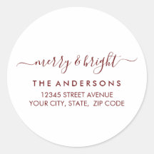 Merry Bright Navidades Dirección de retorno rojo d