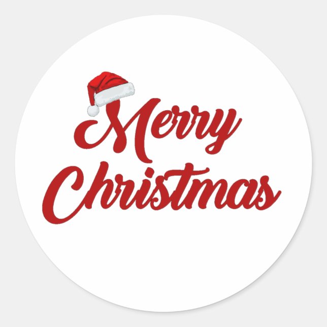 PEGATINA REDONDA MERRY CHRISTMAS (Anverso)