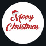 PEGATINA REDONDA MERRY CHRISTMAS<br><div class="desc">MERRY CHRISTMAS</div>