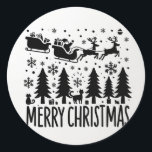 Pegatina Redonda MERRY CHRISTMAS clip art negro<br><div class="desc">Celebra la temporada navideña con un alegre clip de arte de Feliz Navidad, perfecto para agregar alegría navideña a tus proyectos. Esta colección de alegres navidades y alegres Navidades recortan el arte e incluye opciones gratuitas y premium ideales para crear tarjetas de personalizado, decoración de fiestas o publicaciones en medios...</div>