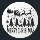 Pegatina Redonda MERRY CHRISTMAS clip art negro<br><div class="desc">Celebra la temporada navideña con un alegre clip de arte de Feliz Navidad, perfecto para agregar alegría navideña a tus proyectos. Esta colección de alegres navidades y alegres Navidades recortan el arte e incluye opciones gratuitas y premium ideales para crear tarjetas de personalizado, decoración de fiestas o publicaciones en medios...</div>