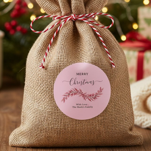 Pegatina Redonda Merry Christmas Round Stickers  (Subido por el creador)