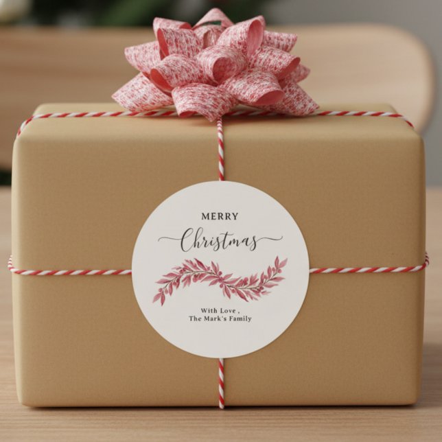 Pegatina Redonda Merry Christmas Round Stickers (Subido por el creador)